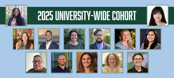 Banner with headshots of 2025 University-Wide Cohort. "2025 University-Wide Cohort"