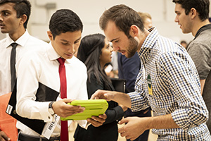 Students working together