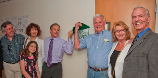 Participants in the Haselton Lab Dedication Door Ceremony