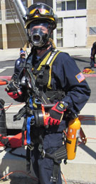 Professor John Lawson in full rescue gear