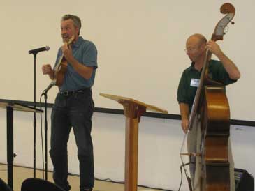 Saliklis and Lawson sing at parents weekned