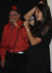 Singing at the senior banquet