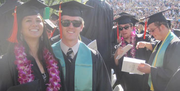 students at graduation