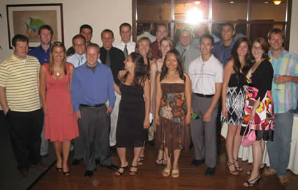 Students at senior banquet