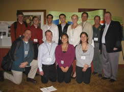 Group photo of the Cal Poly ARCE and CE attendees at the workshop along with past-president of ASCE David Mongen