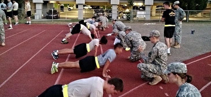 Cadets Preparing For Spring Record Army Physical Fitness Test