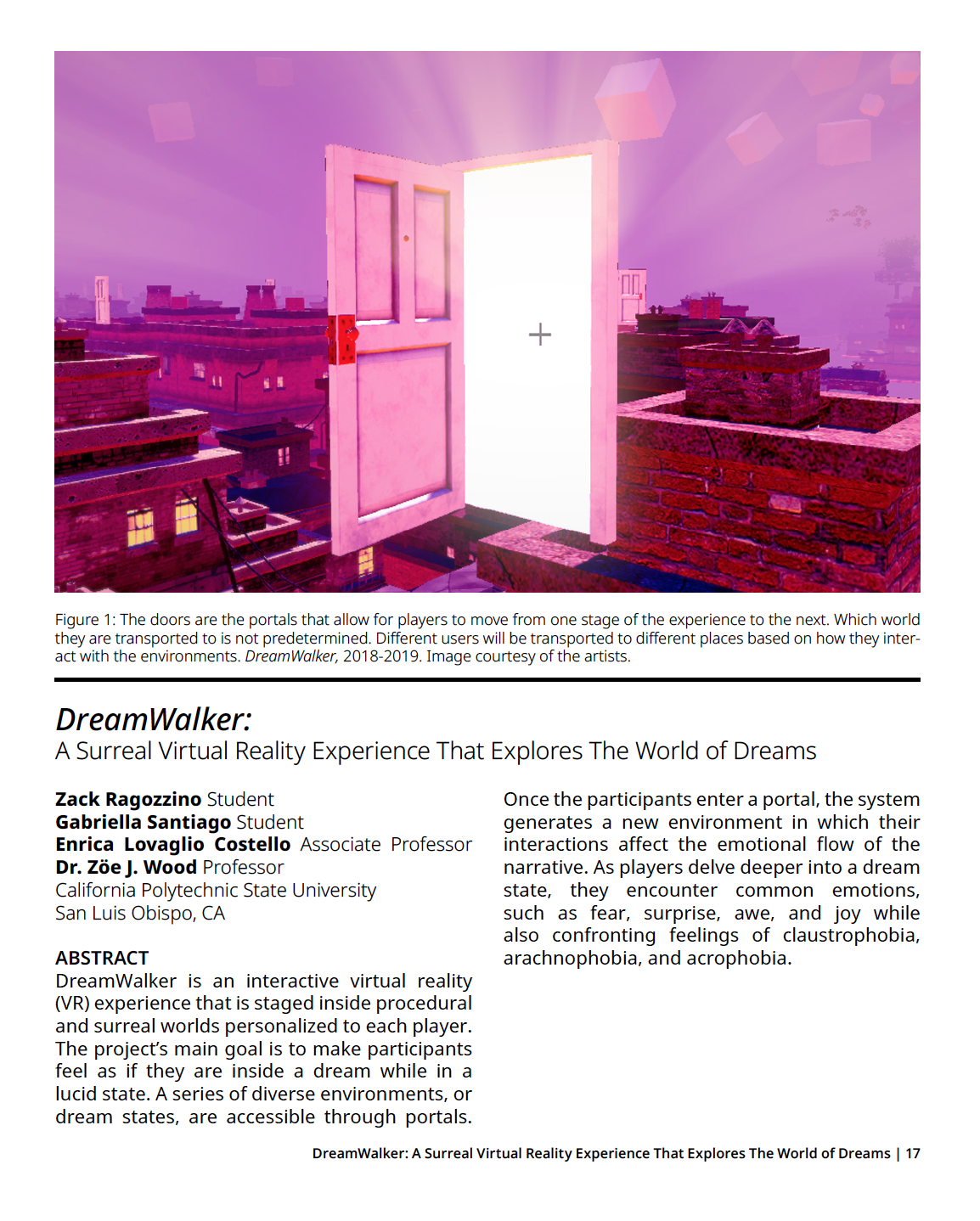 Abstract of Dreamwalker Article and Image of an open door with light shining through