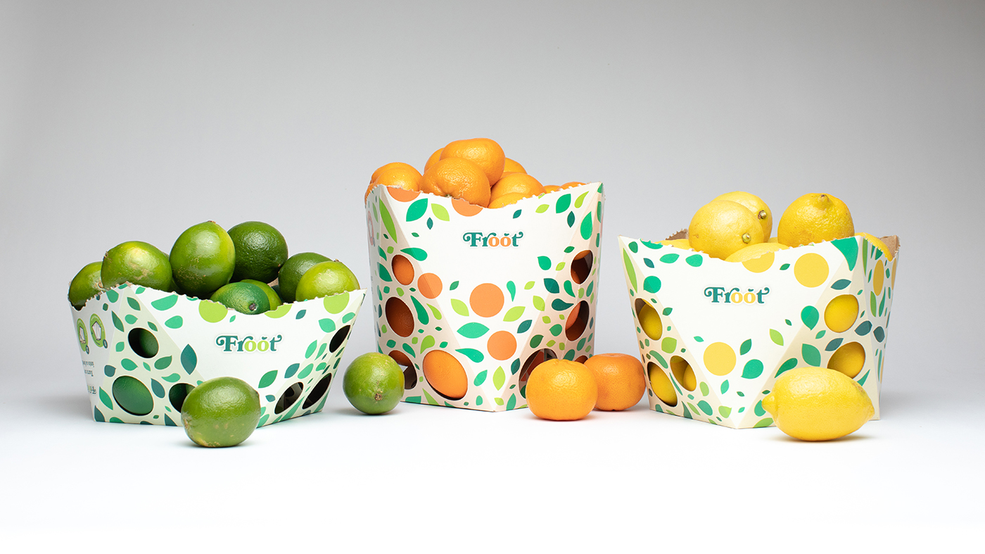 Art 437 Graphic Design III student packaging design for citrus fruit