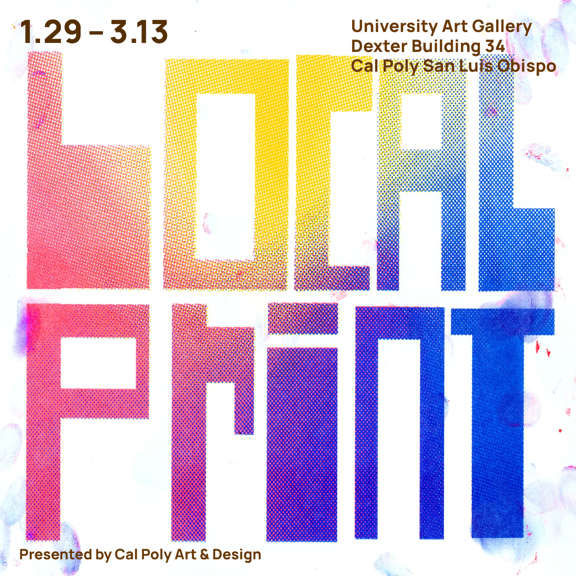 Local Print Show opening at University Art Gallery in Cal Poly