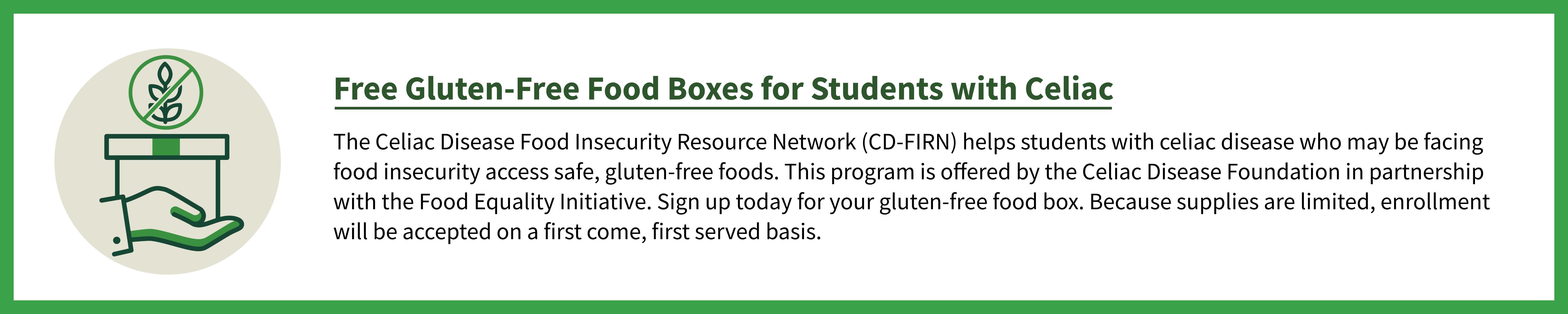 The Celiac Disease Food Insecurity Resource Network