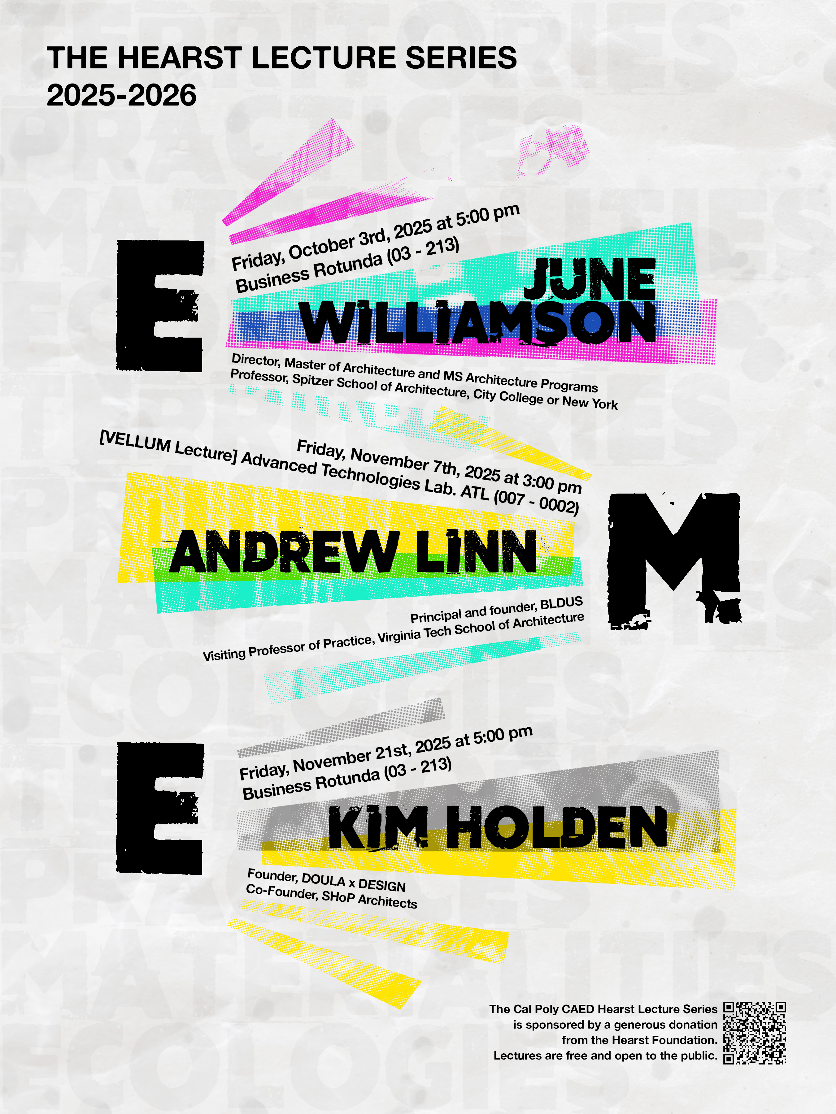 Hearst Lecture Series poster for Fall 2025.