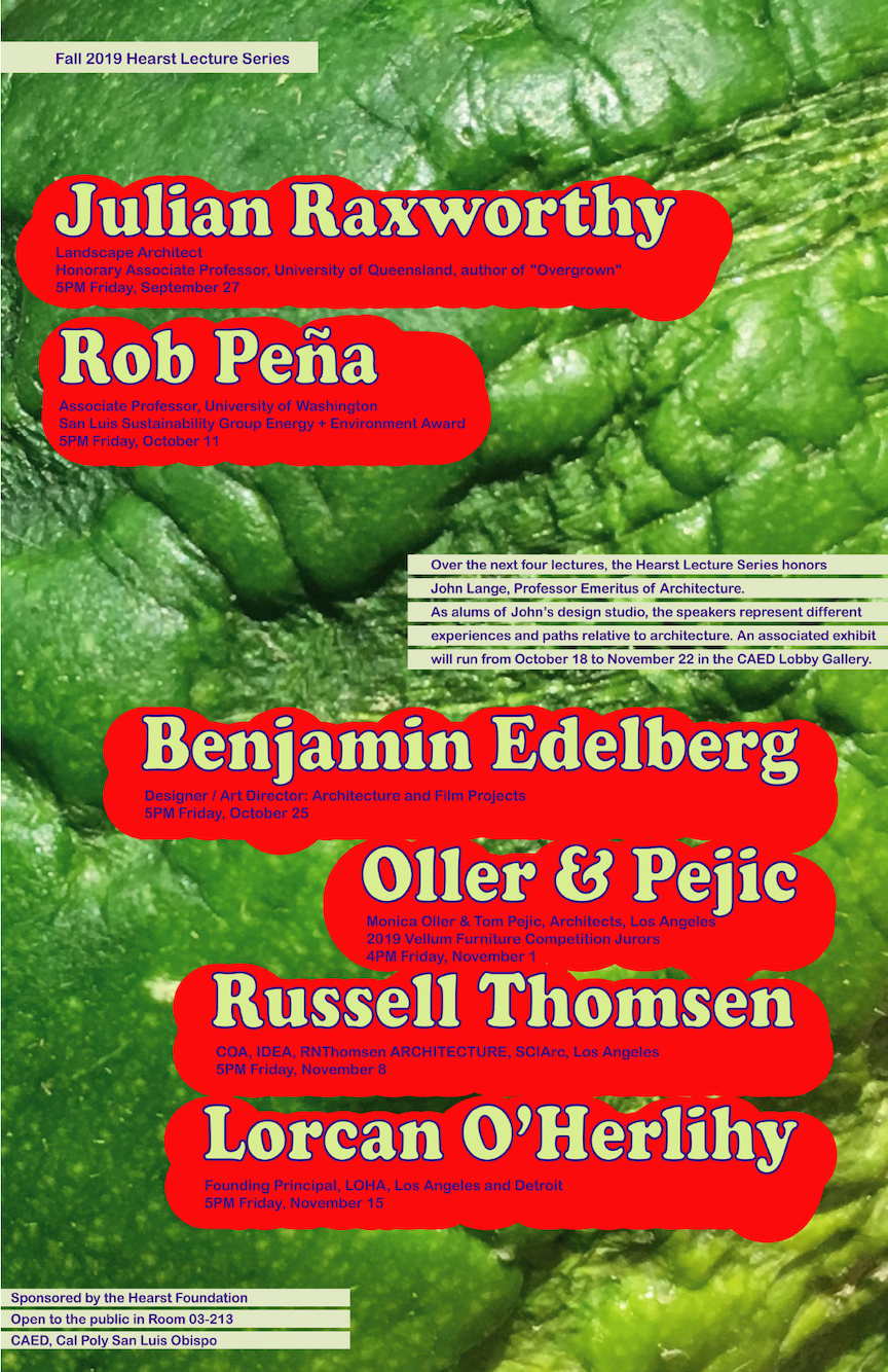 Fall 2019 Hearst Lecture Series poster