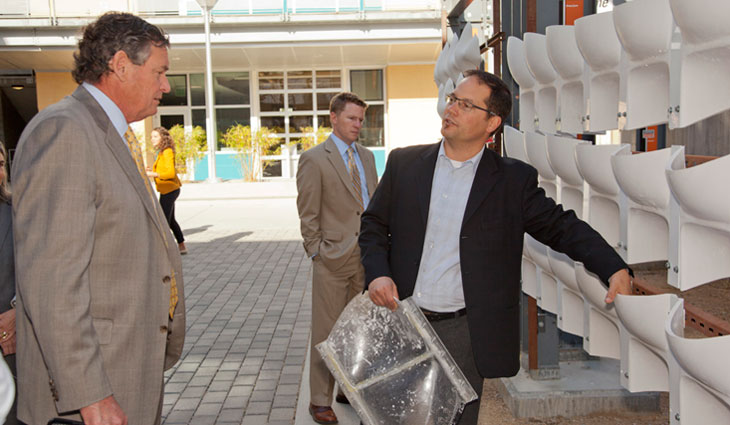 Professor Mark Cabrinha pictured with Chancellor Timothy White