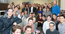 ARCE Students Celebrate CSI Lab Dedication Students with department chair and CSI president