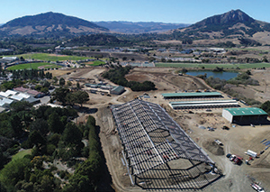 Aerial photo of the construction site