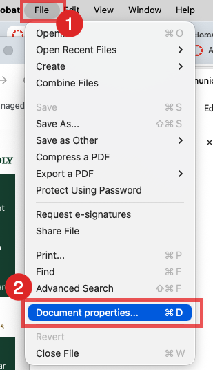 File, Document properties