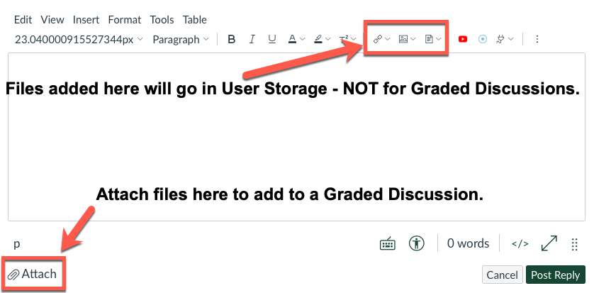 Attach file for Graded Discussions