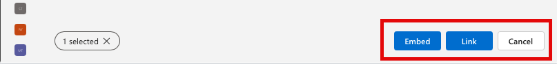 Embed or link button