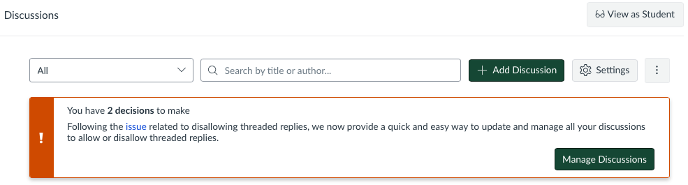 Manage Discussions
