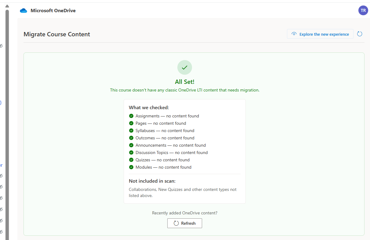 No files to move from OneDrive