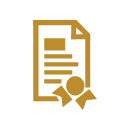 paper with gold ribbon on it