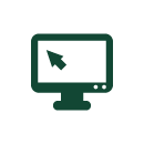 computer screen with an arrow in it