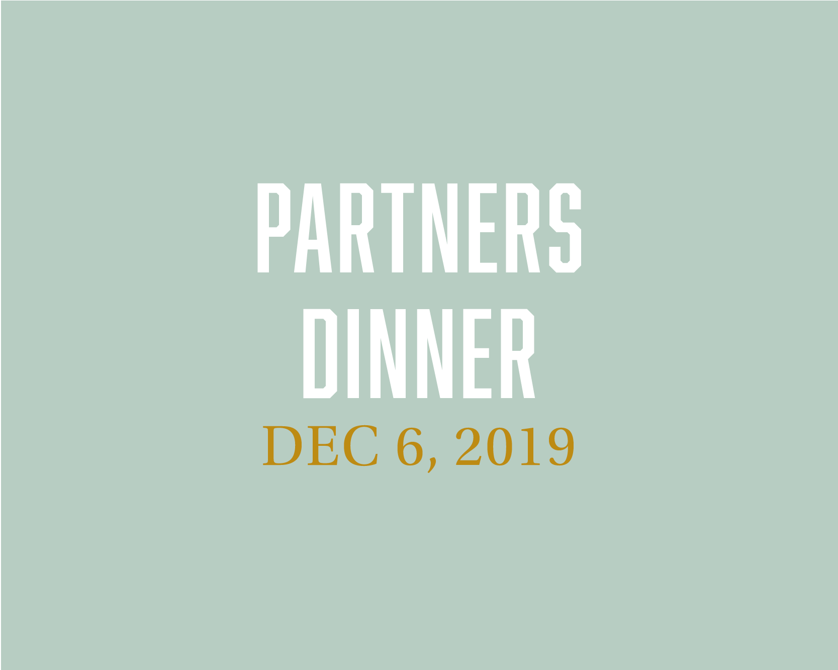 Partners Dinner Partners Dinner
