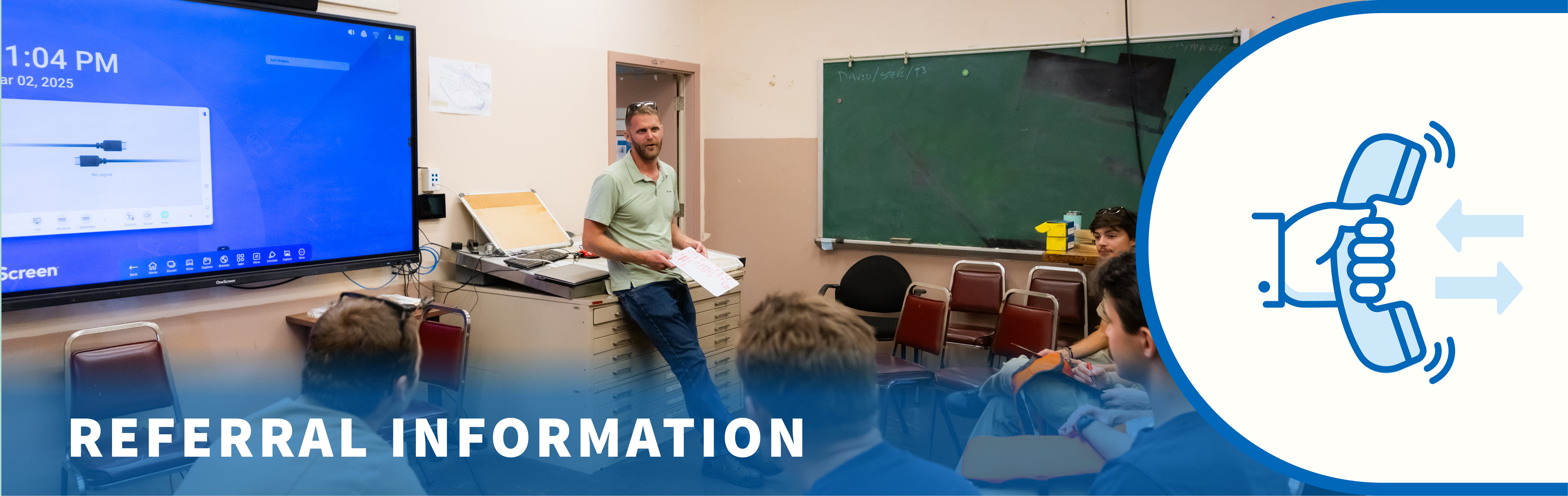 Referral Information Page Header