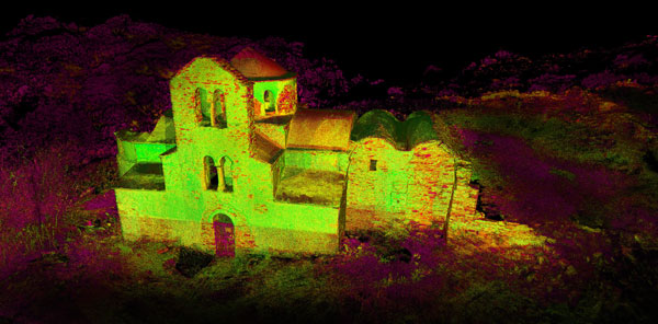 Laser scan for virtual reality