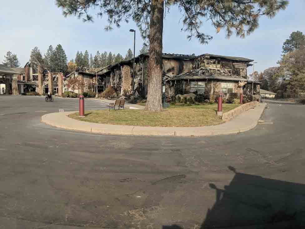 A house with fire damage