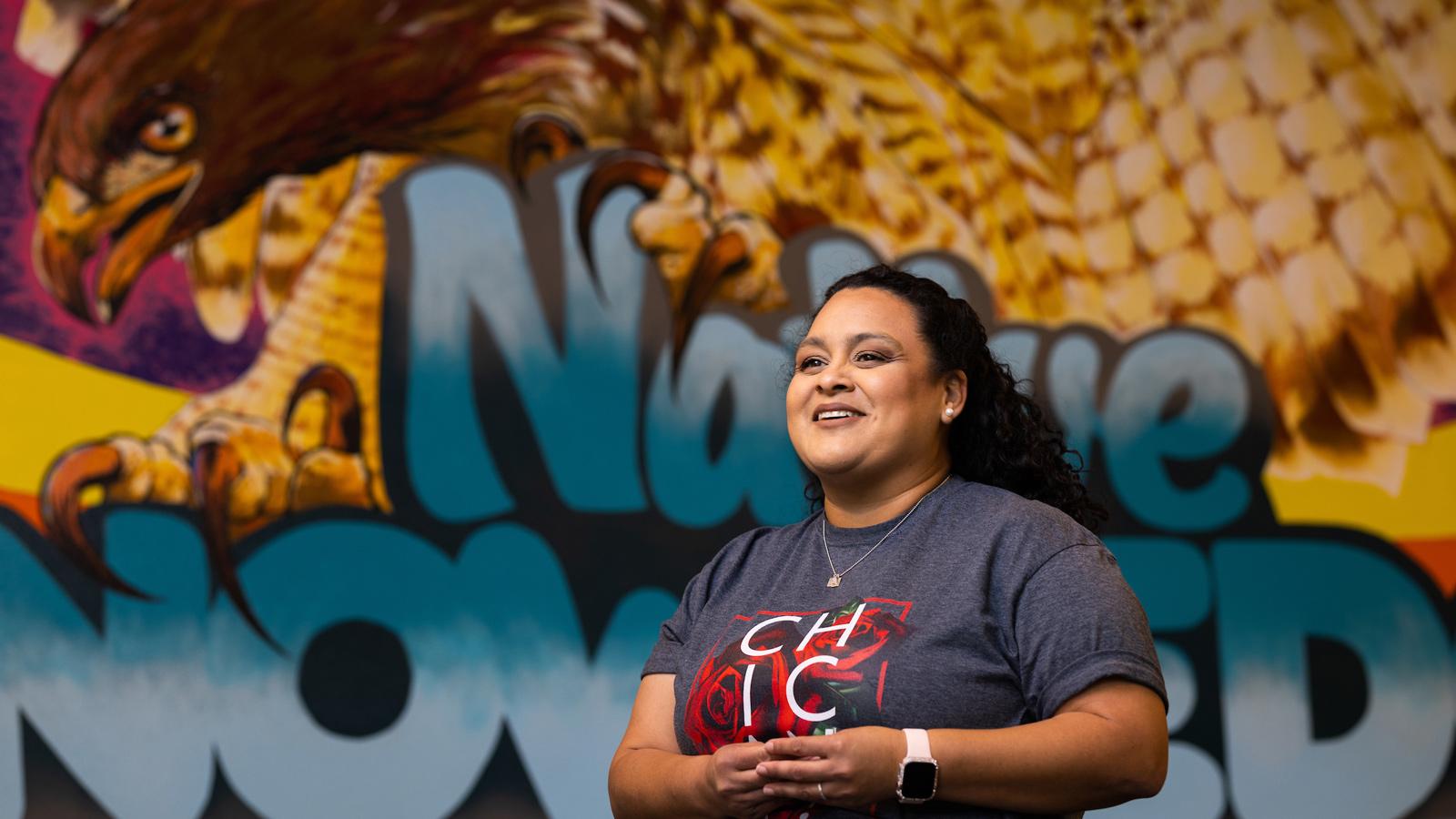 Cheryl Flores at the Indigenous Center