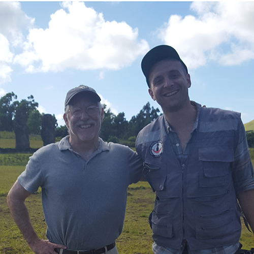 Terry Jones and Kacey Hadick on Easter Island