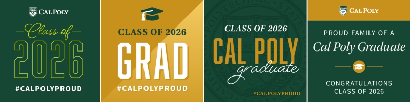 Cal Poly Class of 2026 Social Media Graphics