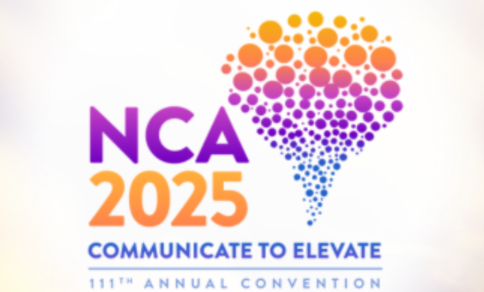 NCA 2025 Conference logo that reads "Communicate to elevate"