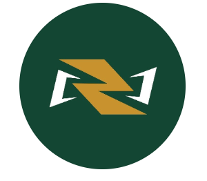 Marvel Rivals club logo featuring a green circle, white brackets, and a gold lightning bolt