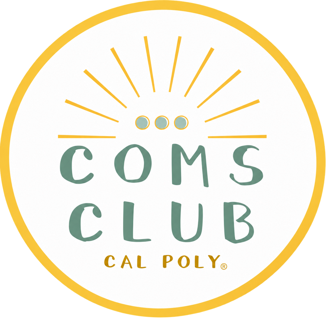The COMS Club logo depicting a rising Sun