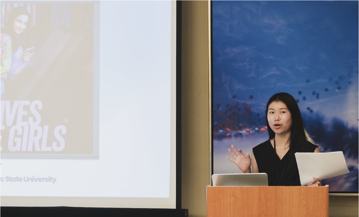 Student Emily IP Presenting at the WSCA in San Diego