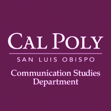 Cal Poly COMS department logo with a purple background