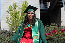 A graduation photo of Cecilia Guzman.