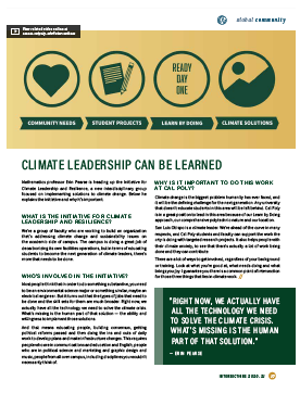 thumbnail of climate leadership story in printed magazine