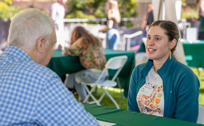 Student at Bailey College Career Fair