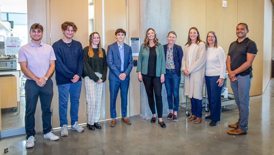 Sarepta Scholars and executive and Bailey faculty at CAB Lab