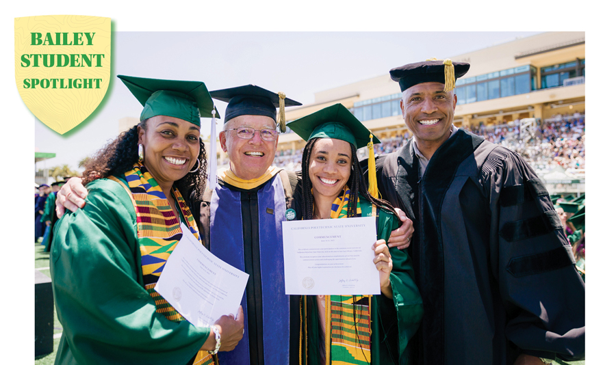 Genesis Glover and parents, Dionna and Victor Glover, with Phil Bailey