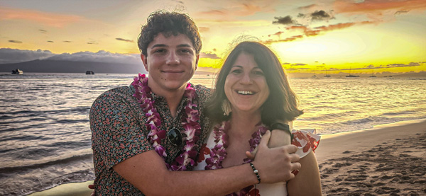 Jeff Wilson with his mother Katrina