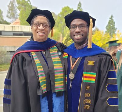 Camille O'Bryant with Immanuel Williams at commencement