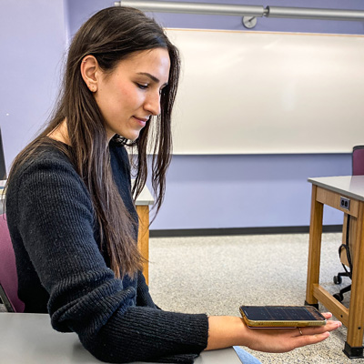Bailey College Physics with Phones student