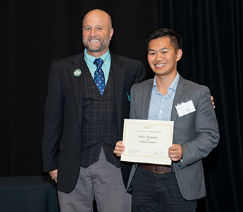 Dean Wendt and student awardee