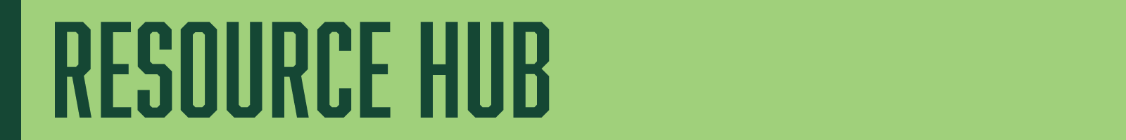 green banner saying resource hub