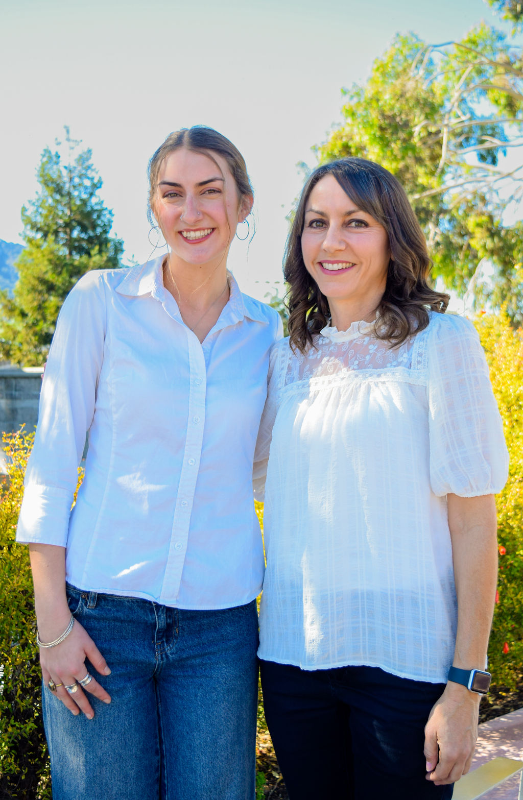Delaney Moriarity with Sara Bartlett.
