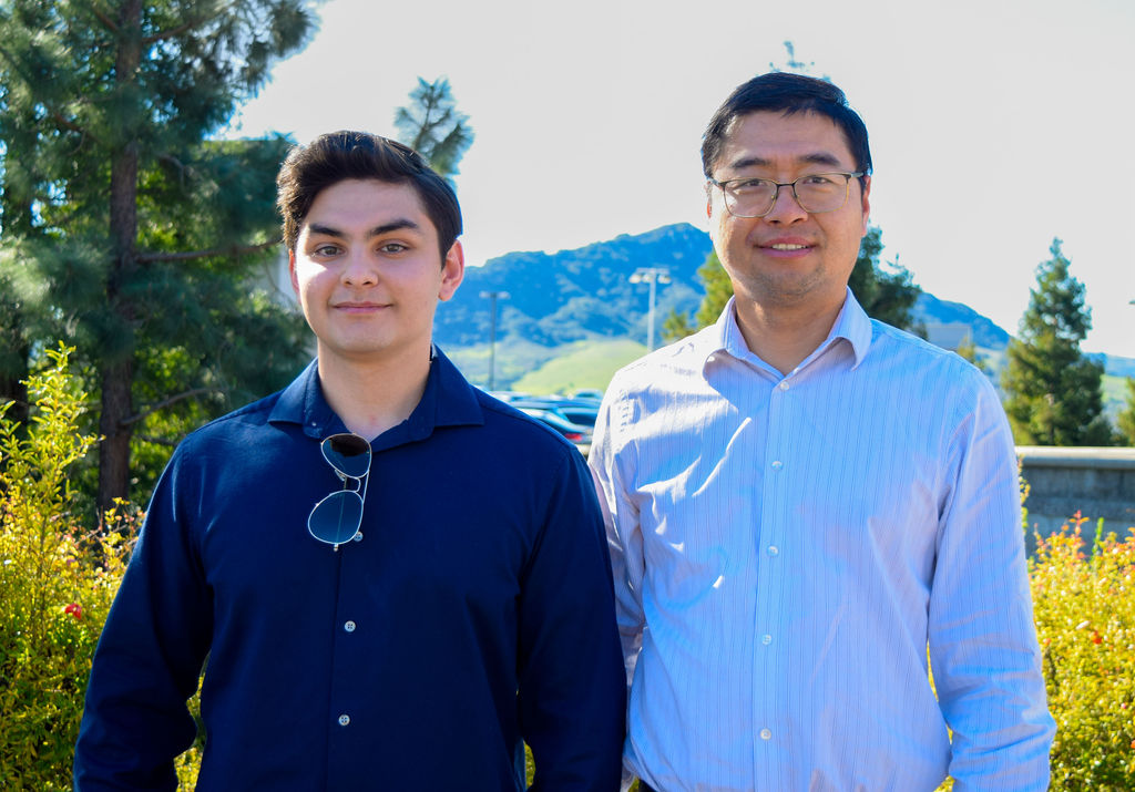 Jacob A. Reyes with Dr. Bo Liu.